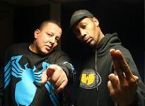 DJ Semtex chillin' with RZA from the mighty Wu Tang Clan.