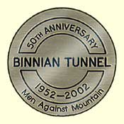 The plaque which was presented to every tunneller at the reunion