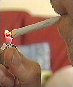 Close-up of Martin smoking