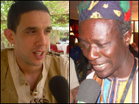 Hicham Ayouch (left) and Moussa Sene-Absa