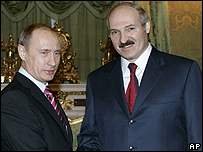 Путін та Лукашенка