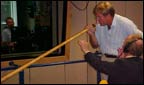 Edward Stourton plays the alphorn