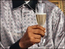 South Africa's first black president Nelson Mandela celebrates the 20th anniversary of his release from prison