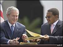 Presidenti amerikan Xhorxh Bush në Tanzani