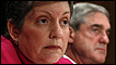 Janet Napolitano e o diretor do FBI, Robert Mueller em Washington