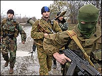 Ruské jednotky v Čečensku