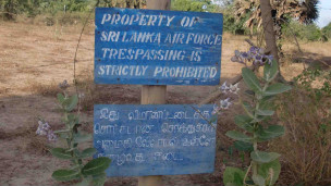 Air Force tamking over land in northern Sri Lanka (file photo)