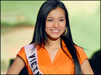 Hoa hậu Hoàn vũ Việt Nam Nguyễn Thùy Lâm - ảnh VnExpress