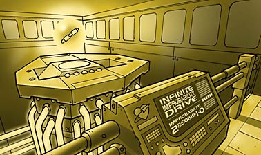 Engine Room of the Heart of Gold - by Nolan Worthington