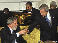 Luiz Inácio Lula da Silva e George W. Bush