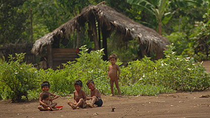 Achuar boys playing