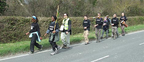 The Marchers arrive in Hertfordshire