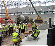 Martin with Pete Winkleman at the press conference