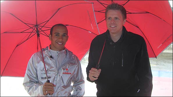 Lewis and Jake take cover