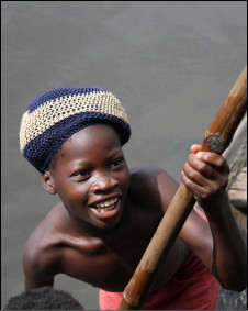 Ganvié's children spend most of their time on the water
