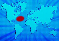 Map showing the Sargasso Sea