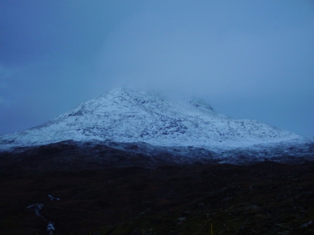 Snow capped Clisham