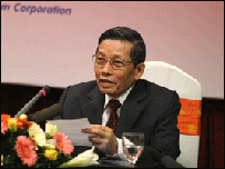 Ông Nguyễn Văn Yểu tại buổi đối thoại trực tuyến (ảnh của báo Điện tử Đảng Cộng sản VN)