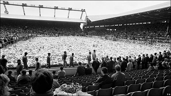 Thousands gather at Anfield to remember those who died in the Hillsborough disaster