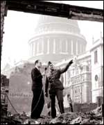 Robin Duff reporting from a bombed London in 1942