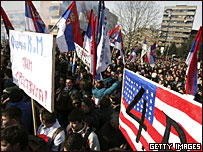 Protesta më të hershme të Serbëve të Mitrovicës (arkiv)
