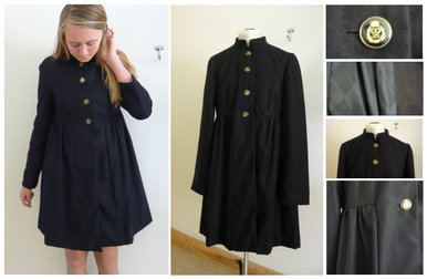 Navy wool coat