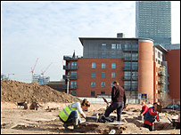 Archaeological dig in Castlefield