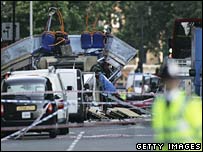 صحنه یکی از انفجارهای 7 ژوئیه 2005