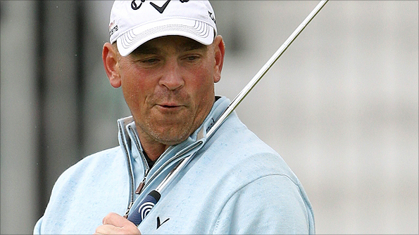Thomas Bjorn enjoyed his first round at Royal St George's