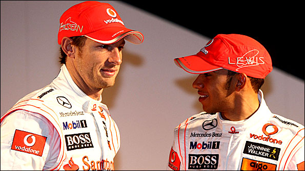 McLaren team-mates Button and Hamilton weigh each other up but who will come out on top?