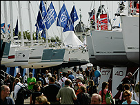 Boat show crowds