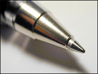 A ball point pen