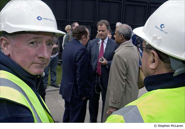 Workmen on the green