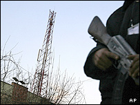 یک آنتن موبایل در افغانستان