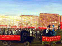 'May Day Demonstration' by George Rublev (1932)