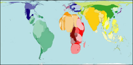 Murders, manslaughter, and 'lawful'
homicide by territories of the world, 2002