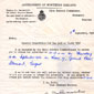 The original letter inviting Rosemary to attend an interview for the Civil Service