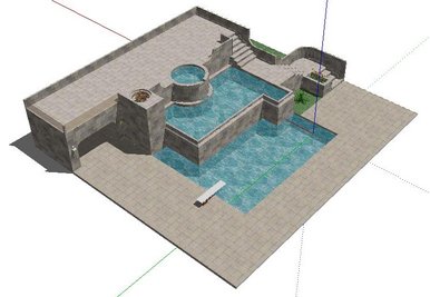 3 level swimming pool