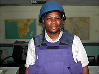 Soldado com colete à prova de bala