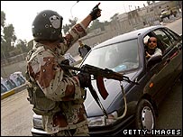 Bağdat'ta kontrol noktası