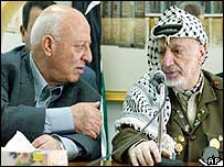 अहमद कुरई और यासिर अराफ़ात