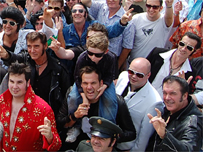 Just a handful of the many Elvis' in Par 