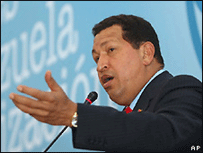 O presidente da Venezuela, Hugo Chávez