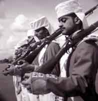 Photograph showing Indian soldiers in the Empire uniform (reconstruction)