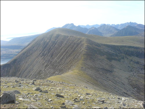 The ridge from Beinn na Caillich to Beinn Dearg Mhor (or 