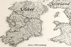 map of Ulster and Scotland
