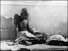 Mahatma Gandhi on a fast in 1933