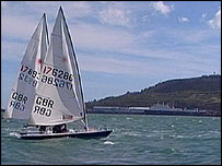 Sailing off Portland