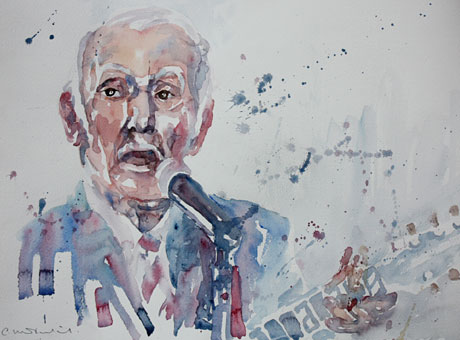 Carolyn Merrifield's painting of Stan Stennett. Image courtesy the artist