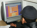 Photo of a student at a computer